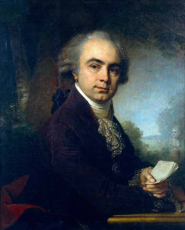 Боровиковский Владимир Лукич - Портрет неизвестного в лиловом кафтане. 1790